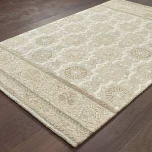 Homeroots 4' Elegant Hand-tufted Wool Floral Area Rug In Ash Gray - Perfect For Enhancing Your Living Space 4' X 6' Wool 575550
