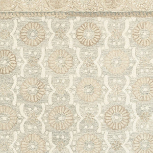 Homeroots 4' Elegant Hand-tufted Wool Floral Area Rug In Ash Gray - Perfect For Enhancing Your Living Space 4' X 6' Wool 575550