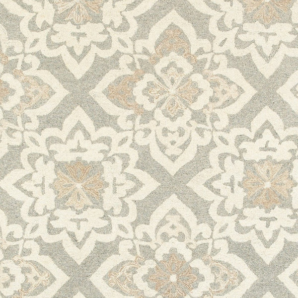 Homeroots 4' Stylish Gray Wool Geometric Hand-tufted Area Rug For Cozy Home Décor And Warmth 4' X 6' Wool 575552