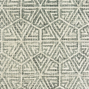 Homeroots 5' Elegant Gray And Ivory Geometric Hand-tufted Wool Area Rug For Stylish Home Décor Enhancement 5' X 8' Wool 575558