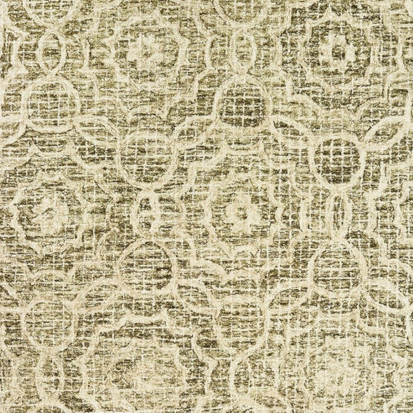 Homeroots 5' Green Wool Geometric Hand-tufted Area Rug - Elevate Your Space With Artful Style & Sophistication 5' X 8' Wool 575559