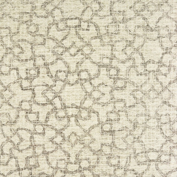 HomeRoots 5' Hand-Tufted Wool Area Rug in Tan and Ivory - Elegant Geometric Design for Any Living Space 5' X 8' 575561