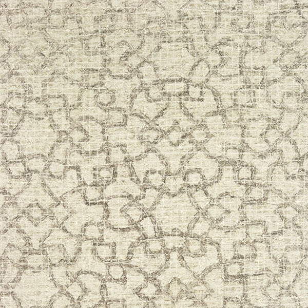 HomeRoots 5' Hand-Tufted Wool Area Rug in Tan and Ivory - Elegant Geometric Design for Any Living Space 5' X 8' 575561