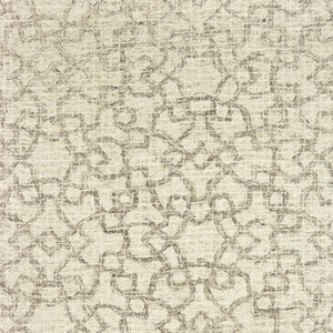 HomeRoots 5' Hand-Tufted Wool Area Rug in Tan and Ivory - Elegant Geometric Design for Any Living Space 5' X 8' 575561