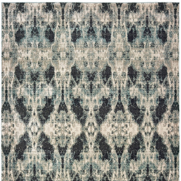 Homeroots 4' Enhance Your Space With A Stylish Gray Abstract Area Rug – Stain Resistant & Soft Texture! 5' X 8' Polypropylene 575562