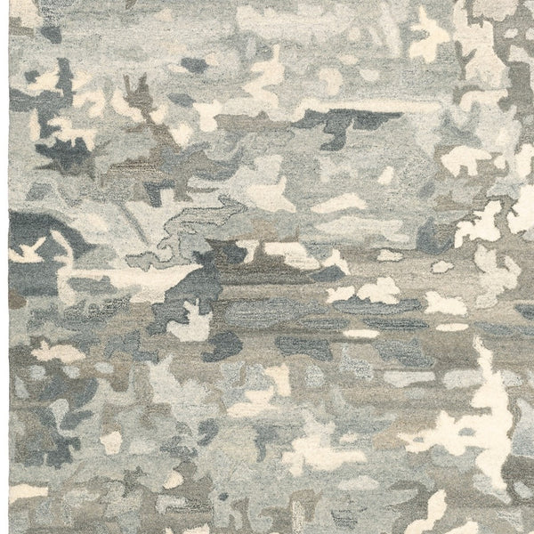 Homeroots 4' Elevate Your Home With A Soft Gray Wool Abstract Hand Tufted Area Rug For Timeless Style 4' X 6' Wool 575563