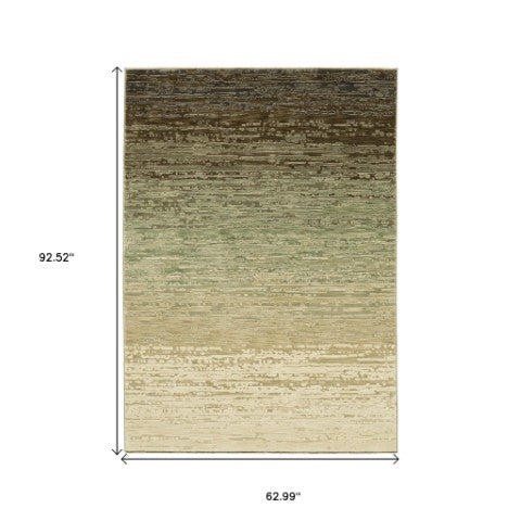 Homeroots 3'' Brown Abstract Area Rug - Stylish, Stain-resistant Comfort For Homes With Kids And Pets 5' X 8' Polypropylene,Polyester 575580