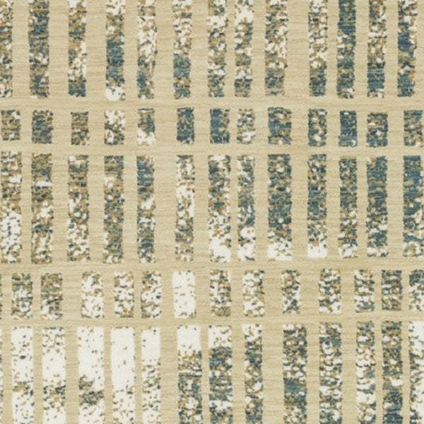 Homeroots 3' Beige Geometric Area Rug - Stylish, Stain Resistant Design For Kid And Pet-friendly Spaces 5' X 8' Polypropylene,Polyester 575583