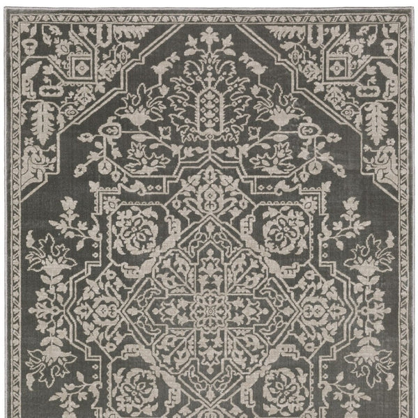 Homeroots 10' Elegant Power Loom Oriental Area Rug In Blue - Stain Resistant, Perfect For Kids And Pets! 7' X 10' Polyester 575588