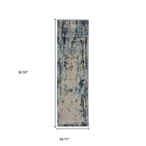 Homeroots 5' Beige Abstract Area Rug With Fringe – Stylish, Stain-resistant Design For Home Décor & Comfort 8' Runner Polyester 575592