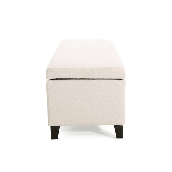 English Elm Christopher Knight Home® - GLOUSTER Storage Ottoman V2 – Tufted Contemporary Bench with Glossy Lid, Ample Hidden Storage, 51.25" L 74850.00BWHI