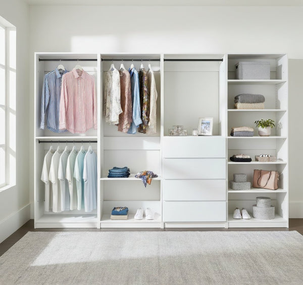 English Elm Prosper Elegant Freestanding Walk-In Wood Closet System - Versatile Storage & Stylish Design For Modern Homes B040S00136-GIGA