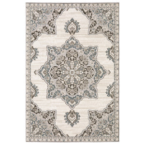 Homeroots 10' Elegant Brown Medallion Area Rug – Stain Resistant, Perfect For Homes With Kids And Pets 7' X 10' Polyester 575601