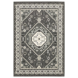 Homeroots 3' Gray Medallion Area Rug – Stylish, Stain-resistant Design To Elevate Your Living Space Decor 7' X 10' Polypropylene,Polyester 575605