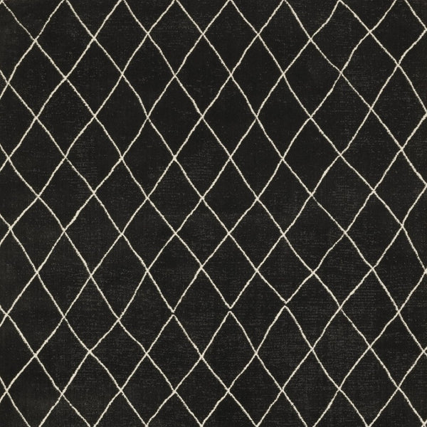 Homeroots 3' Charcoal And Ivory Trellis Area Rug - Stylish, Stain-resistant Design For Modern Home Decor 7' X 10' Polypropylene,Polyester 575615