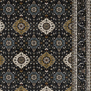 HomeRoots 5' Red Medallion Area Rug with Fringe - Elegant, Stain-Resistant Design for Stylish Living Spaces! 5' X 8' 575619