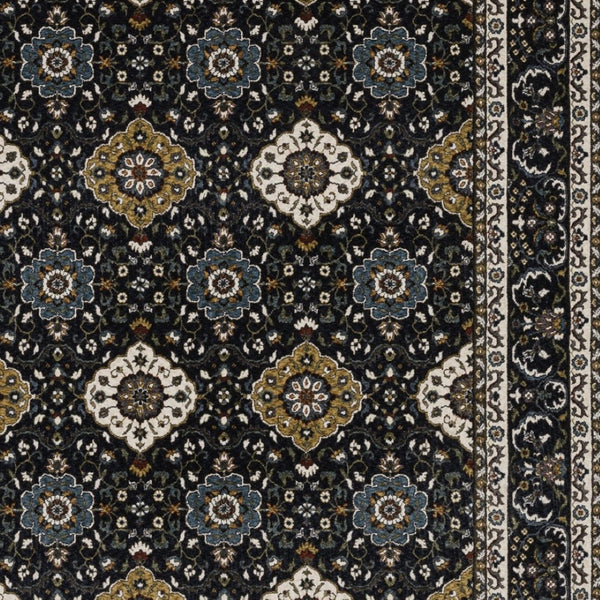 HomeRoots 5' Red Medallion Area Rug with Fringe - Elegant, Stain-Resistant Design for Stylish Living Spaces! 5' X 8' 575619