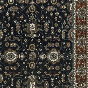 Homeroots 10' Red Oriental Area Rug With Fringe - Stain Resistant, Stylish Design For Living Spaces & Pets 5' X 8' Polyester 575620