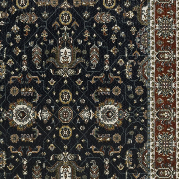 Homeroots 10' Red Oriental Area Rug With Fringe - Stain Resistant, Stylish Design For Living Spaces & Pets 5' X 8' Polyester 575620