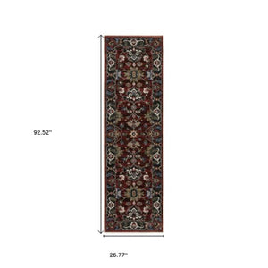 Homeroots 5' Artful Ivory Oriental Area Rug With Fringe - Stain Resistant, Stylish Design For Any Room 8' Runner Polyester 575633