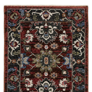 Homeroots 5' Artful Ivory Oriental Area Rug With Fringe - Stain Resistant, Stylish Design For Any Room 8' Runner Polyester 575633