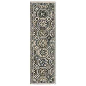 HomeRoots 5' Pink and Red Medallion Area Rug with Fringe - Bohemian Style, Durable, Soft, Stain Resistant Design 8' Runner 575645