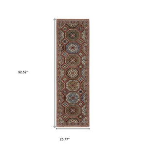 Homeroots 5' Artistic Pink Medallion Area Rug With Elegant Fringe – Stain Resistant & Stylish For Any Room 8' Runner Polyester 575646