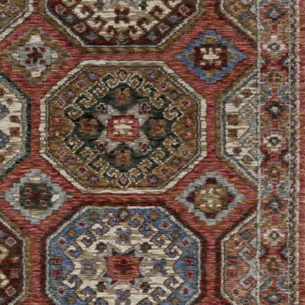 Homeroots 5' Artistic Pink Medallion Area Rug With Elegant Fringe – Stain Resistant & Stylish For Any Room 8' Runner Polyester 575646