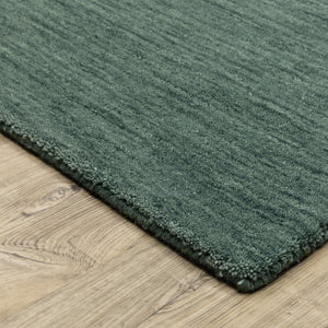 Homeroots 5' Teal Wool Hand Tufted Area Rug - Elevate Your Space With Style, Warmth, And Versatility Today! 5' X 8' Wool 575647