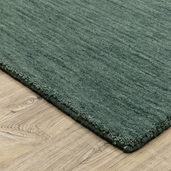 Homeroots 5' Teal Wool Hand Tufted Area Rug - Elevate Your Space With Style, Warmth, And Versatility Today! 5' X 8' Wool 575647