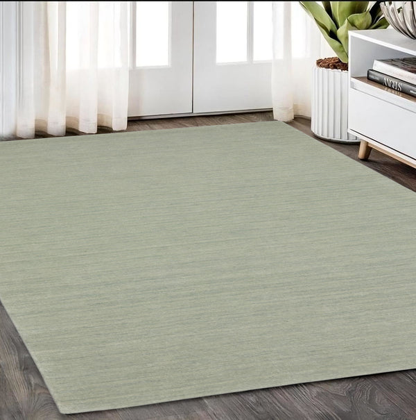 Homeroots 5' Teal Wool Hand Tufted Area Rug - Elevate Your Space With Style, Warmth, And Versatility Today! 5' X 8' Wool 575648