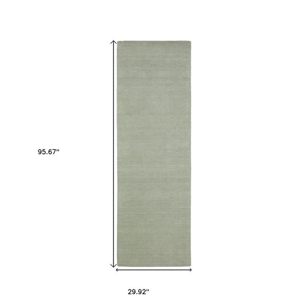 HomeRoots 5' Hand-Tufted Wool Area Rug in Teal and Blue - Cozy, Durable Design for Any Room or Space 8' Runner 575649