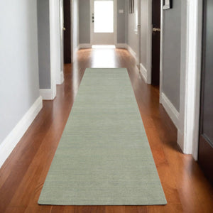 HomeRoots 5' Hand-Tufted Wool Area Rug in Teal and Blue - Cozy, Durable Design for Any Room or Space 8' Runner 575649
