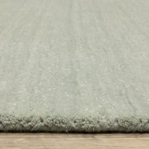 HomeRoots 5' Hand-Tufted Wool Area Rug in Teal and Blue - Cozy, Durable Design for Any Room or Space 8' Runner 575649
