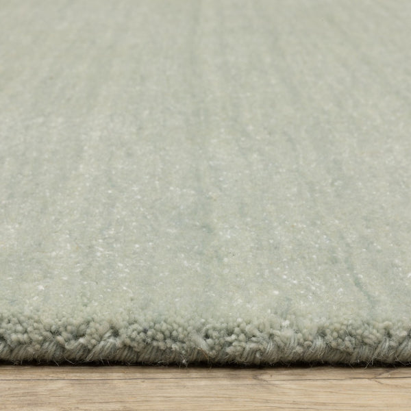 HomeRoots 5' Hand-Tufted Wool Area Rug in Teal and Blue - Cozy, Durable Design for Any Room or Space 8' Runner 575649