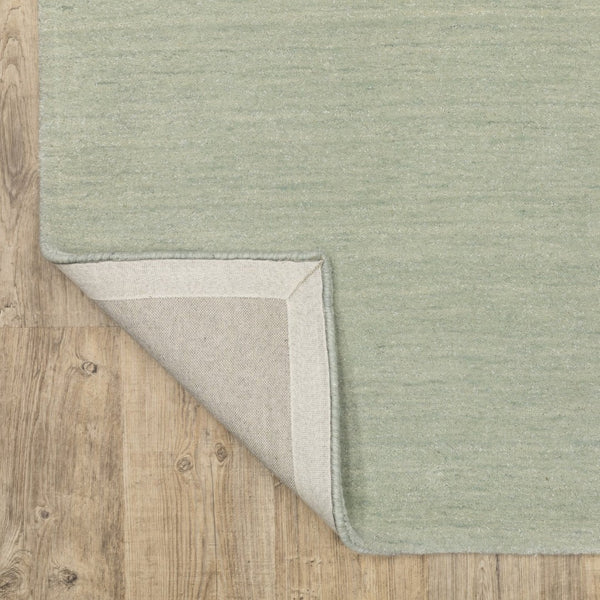 HomeRoots 5' Hand-Tufted Wool Area Rug in Teal and Blue - Cozy, Durable Design for Any Room or Space 8' Runner 575649