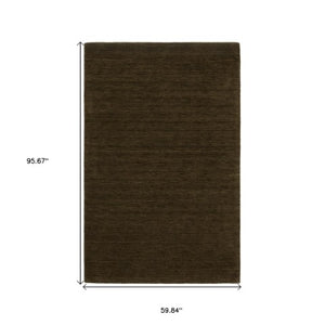 Homeroots 5' Teal Wool Hand Tufted Area Rug - Elevate Your Space With Style, Warmth, And Versatility Today! 5' X 8' Wool 575650