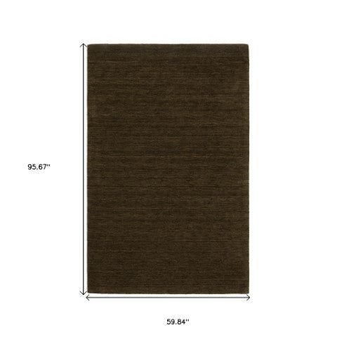 Homeroots 5' Teal Wool Hand Tufted Area Rug - Elevate Your Space With Style, Warmth, And Versatility Today! 5' X 8' Wool 575650