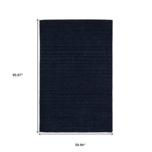 Homeroots 5' Teal Wool Hand Tufted Area Rug - Elevate Your Space With Style, Warmth, And Versatility Today! 5' X 8' Wool 575654