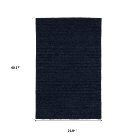 Homeroots 5' Teal Wool Hand Tufted Area Rug - Elevate Your Space With Style, Warmth, And Versatility Today! 5' X 8' Wool 575654