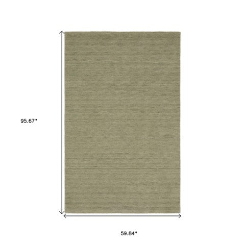 Homeroots 5' Teal Wool Hand Tufted Area Rug - Elevate Your Space With Style, Warmth, And Versatility Today! 5' X 8' Wool 575656