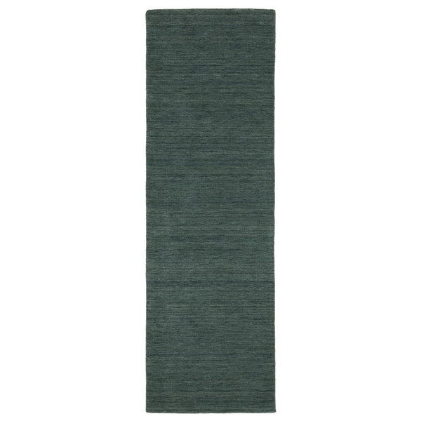 HomeRoots 5' Hand-Tufted Wool Area Rug in Teal and Blue - Cozy, Durable Design for Any Room or Space 8' Runner 575658