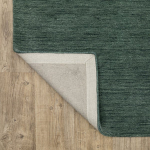 HomeRoots 5' Hand-Tufted Wool Area Rug in Teal and Blue - Cozy, Durable Design for Any Room or Space 8' Runner 575658