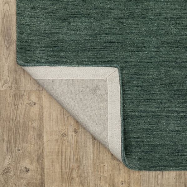 HomeRoots 5' Hand-Tufted Wool Area Rug in Teal and Blue - Cozy, Durable Design for Any Room or Space 8' Runner 575658
