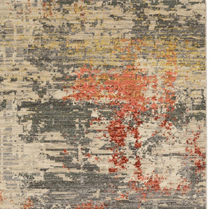 Homeroots 2' Beige And Pink Abstract Area Rug With Fringe – Stylish Design For Cozy Home Décor Upgrade 5' X 8' Wool Blend 575671