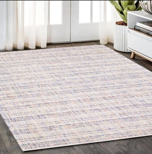 Homeroots 5' Ivory Striped Hand-tufted Area Rug - Add Elegant Texture And Style To Enhance Your Home Decor 5' X 8' Wool Blend 575673