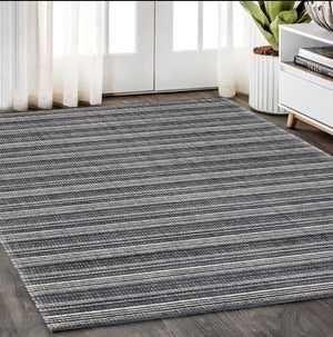 Homeroots 5' Ivory Striped Hand-tufted Area Rug - Add Elegant Texture And Style To Enhance Your Home Decor 5' X 8' Wool Blend 575674