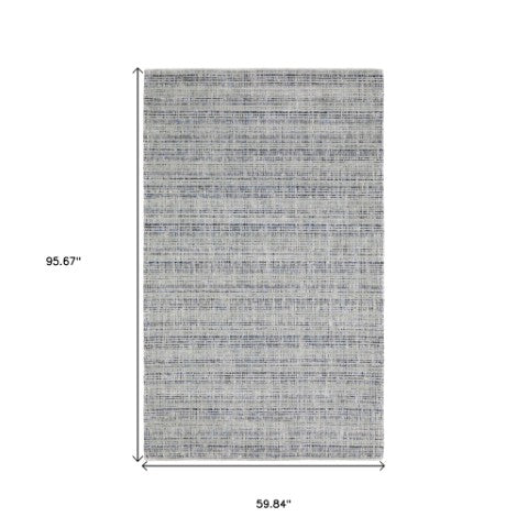 Homeroots 5' Ivory Striped Hand-tufted Area Rug - Add Elegant Texture And Style To Enhance Your Home Decor 5' X 8' Wool Blend 575677