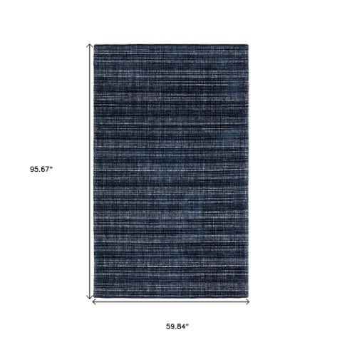 Homeroots 5' Ivory Striped Hand-tufted Area Rug - Add Elegant Texture And Style To Enhance Your Home Decor 5' X 8' Wool Blend 575678