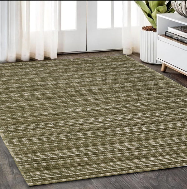 Homeroots 5' Ivory Striped Hand-tufted Area Rug - Add Elegant Texture And Style To Enhance Your Home Decor 5' X 8' Wool Blend 575679